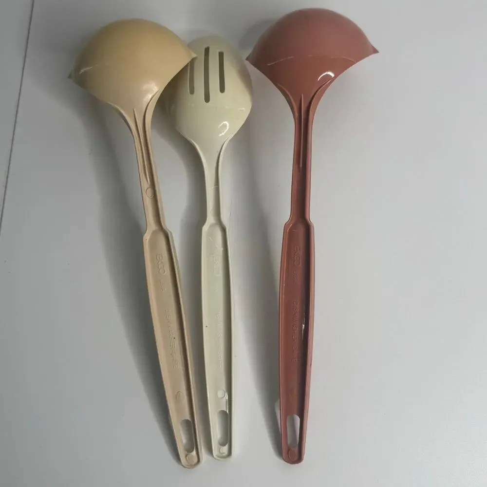 Vintage EKCO Set of 3, Ladles and Slotted Spoon Utensil Set - 11